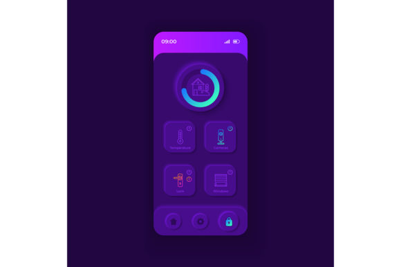 Automated Home Interface: Graphics for Ux And Ui Kits