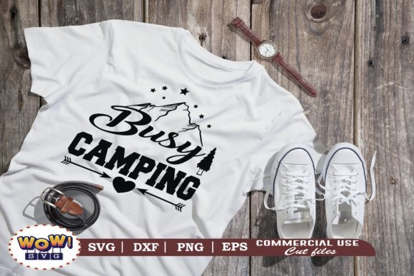 Busy Camping: Graphics & Illustrations for Sellers