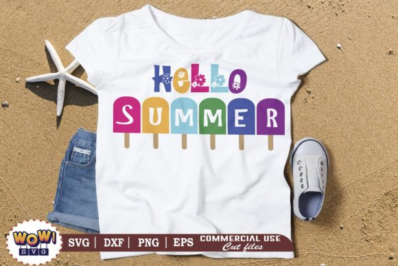 Colourful Hello Summer Popsicles: Graphics for Crafts