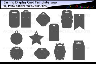 Earring Display Cards Template: Graphics for Crafts