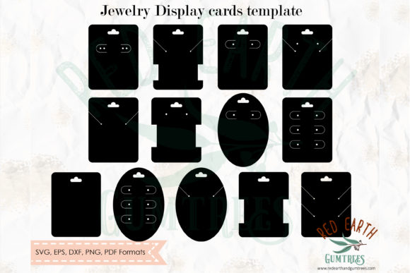 Jewelry Cards Template: Graphics for Crafts