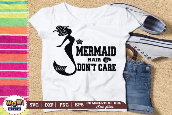 Mermaid Hair Don't Care SVG: Summer Graphics & Illustrations