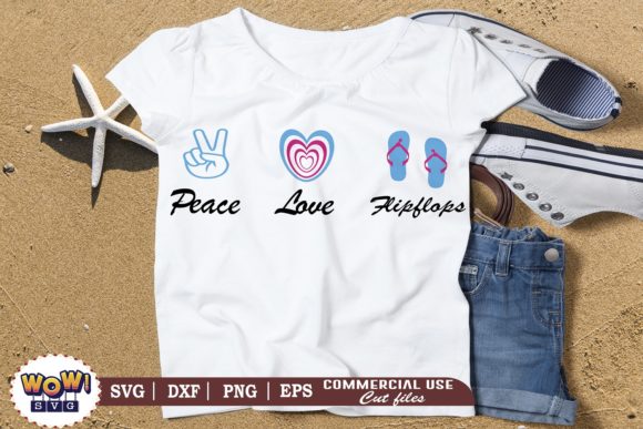 Peace Love Flipflops: Summer Graphics for Crafts