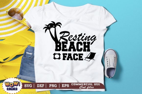 Resting Beach Face: Graphics for Crafts & Branding