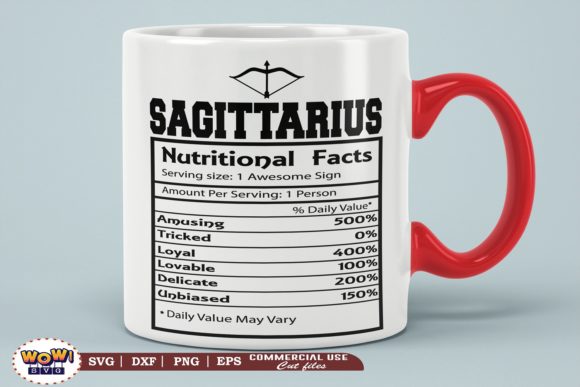 Sagittarius Nutritional Facts Svg: Graphics & Illustrations