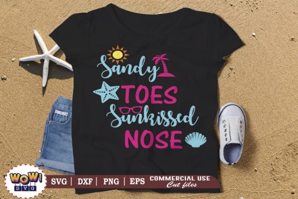 Sandy Toes Sunkissed Nose: Summer Graphics & Illustrations