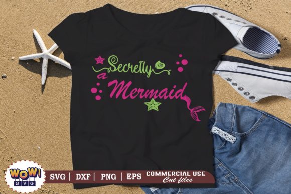 Secretly a Mermaid SVG: Summer Graphics & Illustrations