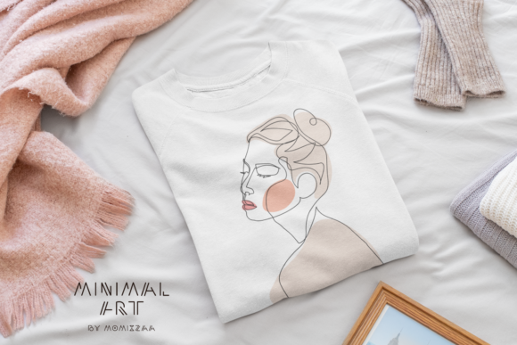 Wall Art Continuous Line, Woman: Graphics & Print Templates